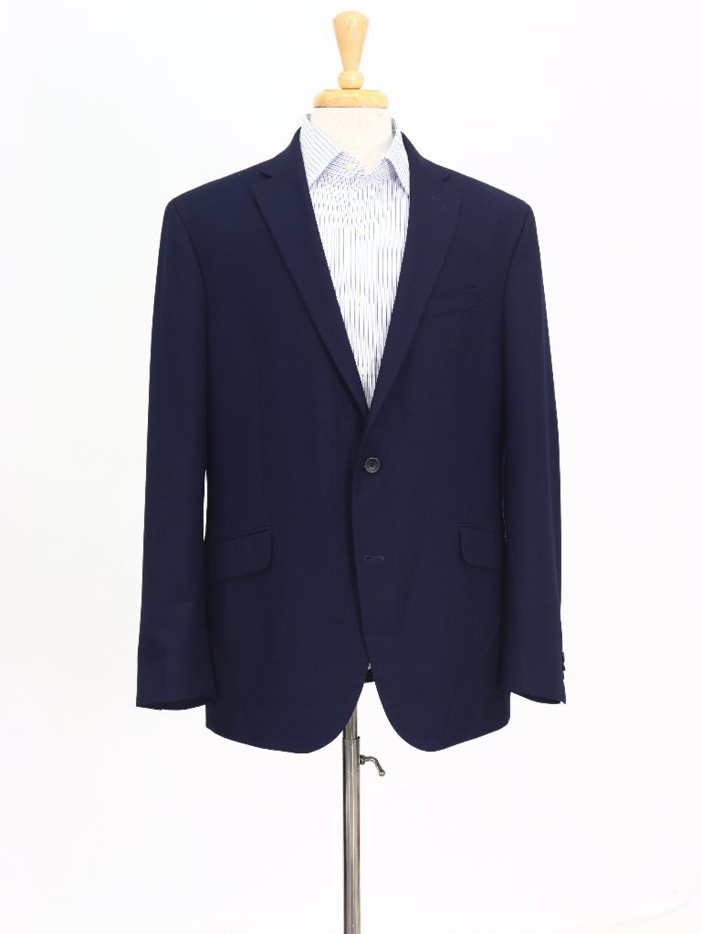 Kenneth Cole Reaction 46L Navy Blazer Sport Coat Jacket 2-Button Houndstooth W76